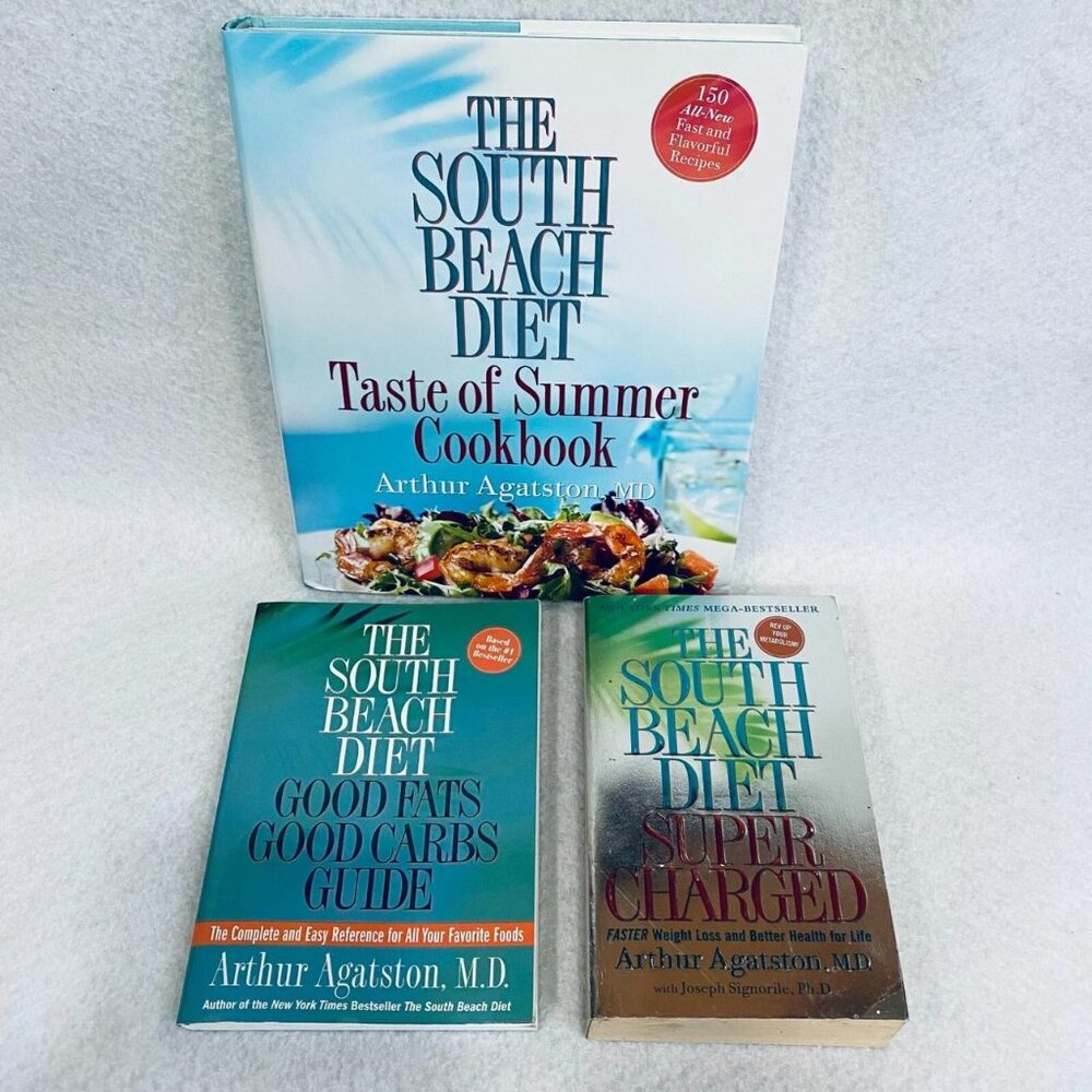 South Beach Diet Set of 3 Books: Cookbook Good Fats Good Carbs Super Charged